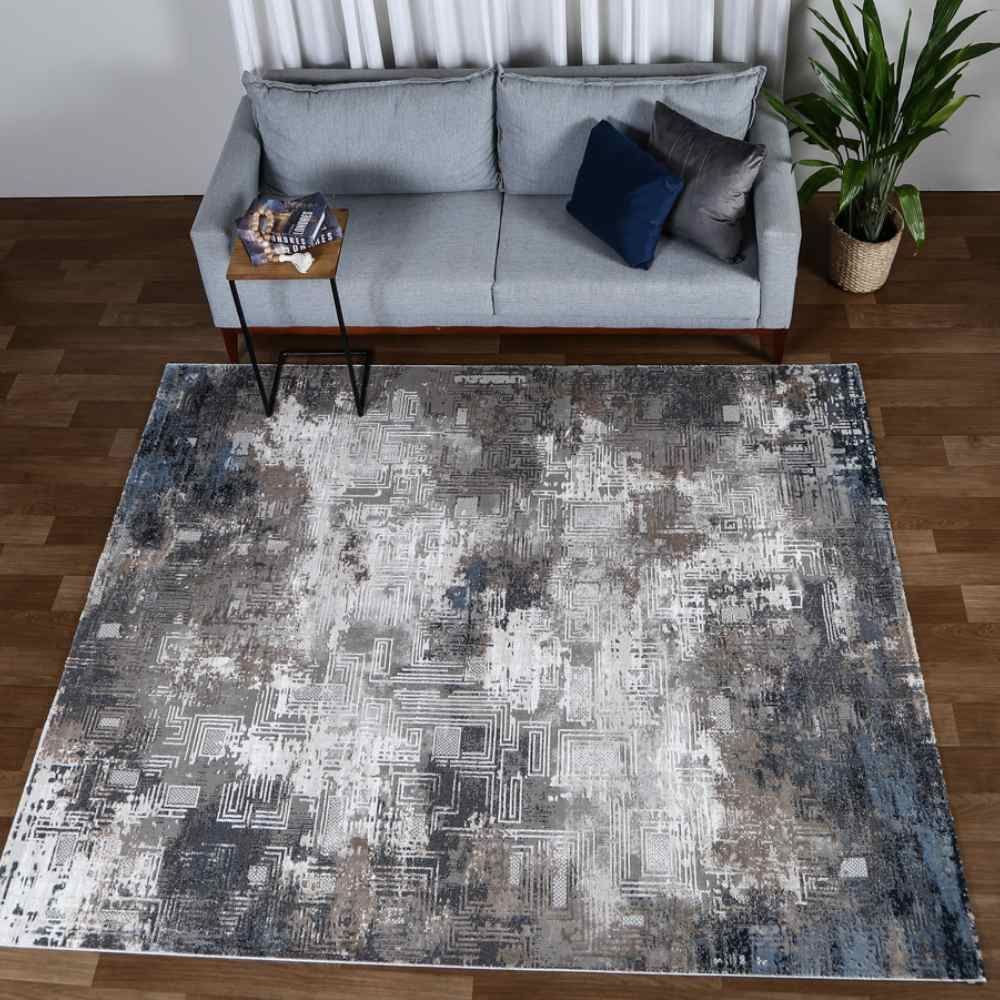 Tapete Para Sala Toscana 2,50X3,00 M Havan Casa - Marinho Cinza 21B