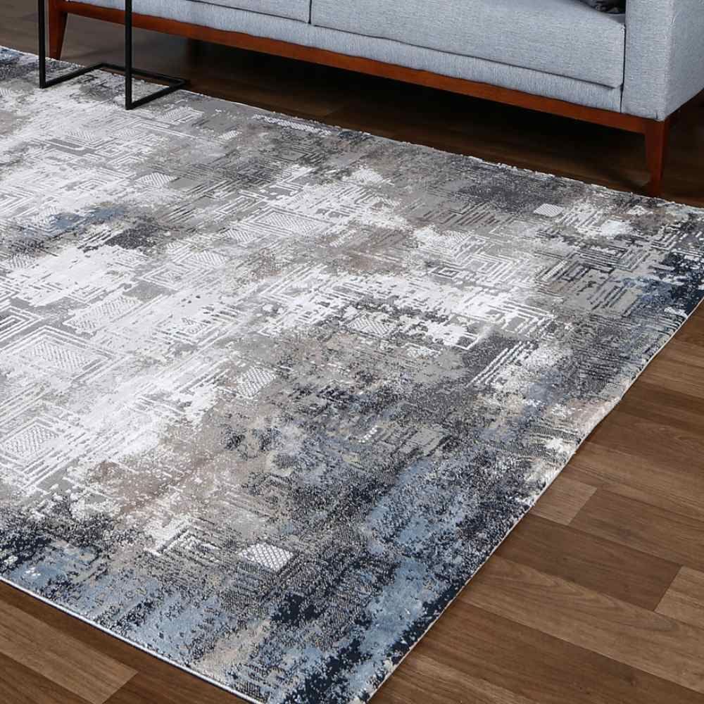 Tapete Para Sala Toscana 2,50X3,00 M Havan Casa - Marinho Cinza 21B