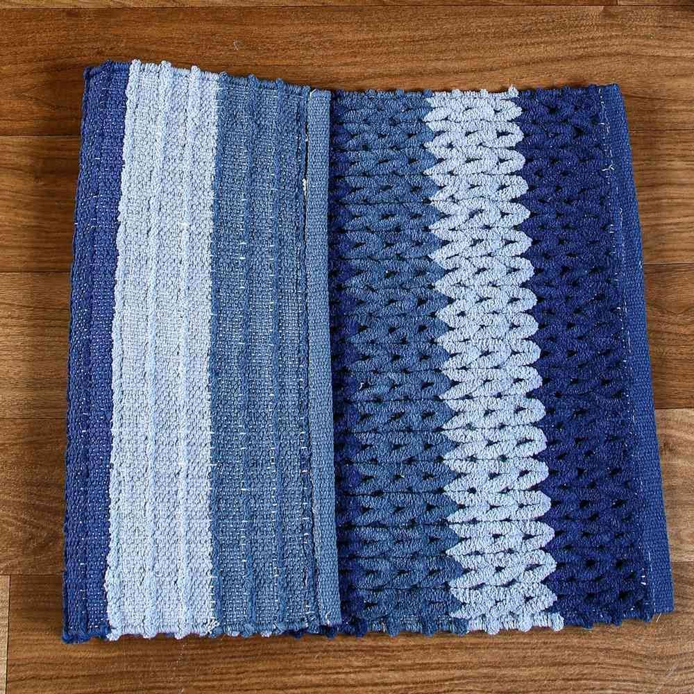 Tapete Para Banheiro Tresse 45X75 Cm Havan - Azul Marinho