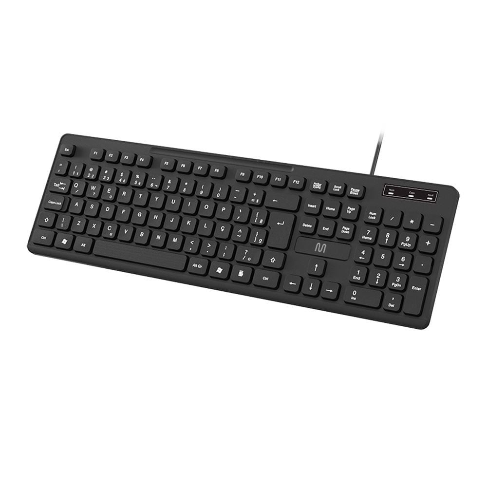 Teclado Com Fio Multilaser Soft Silence Tc144 - Preto