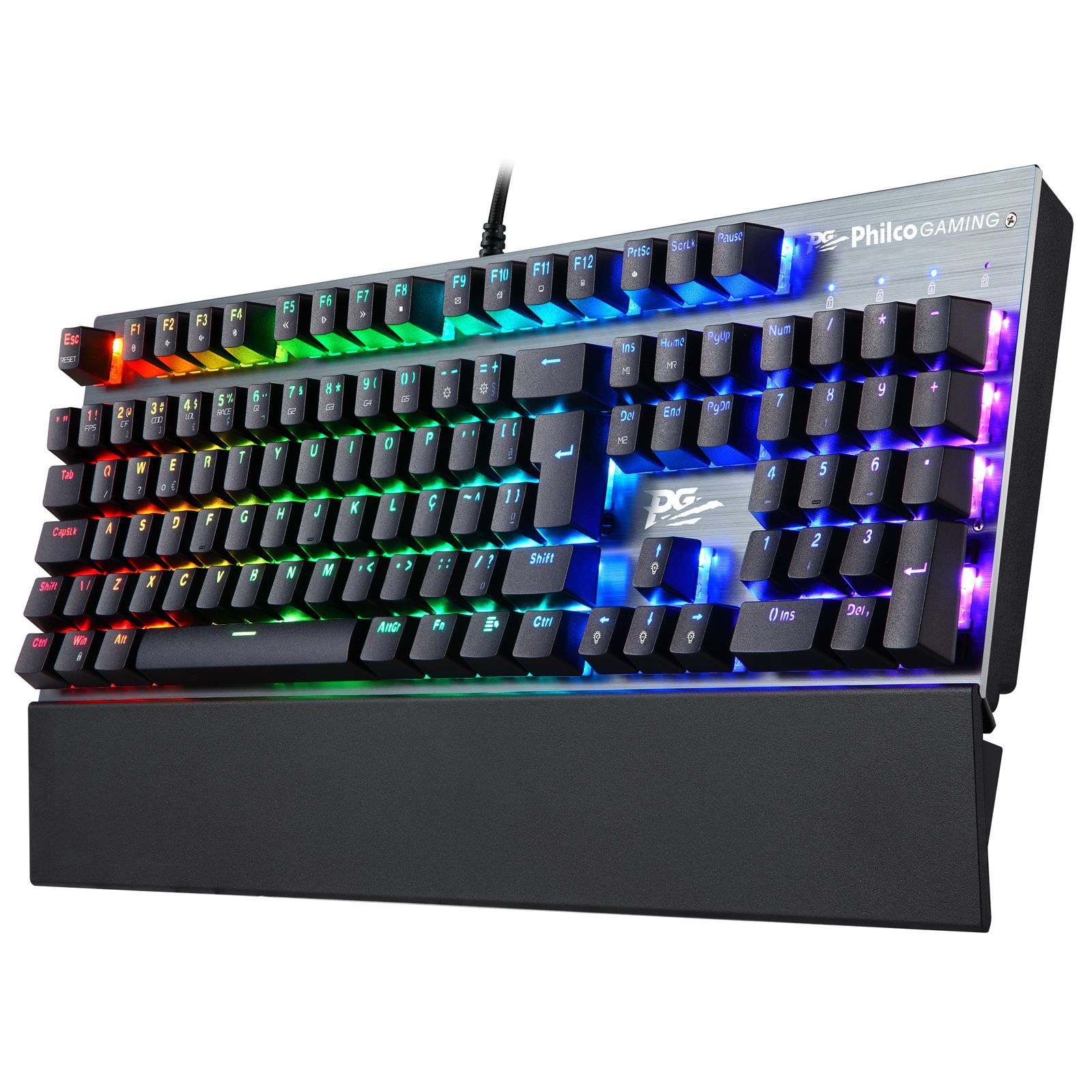 Teclado Gamer Mecânico Iluminação Rgb Philco - PKB92