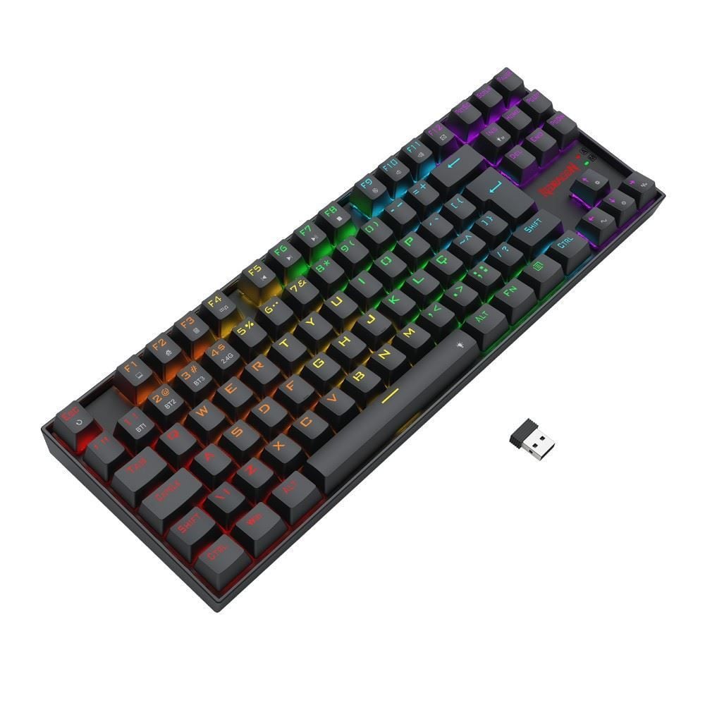 Teclado Gamer Redragon Kumara Elite Preto Iluminação Rainbow