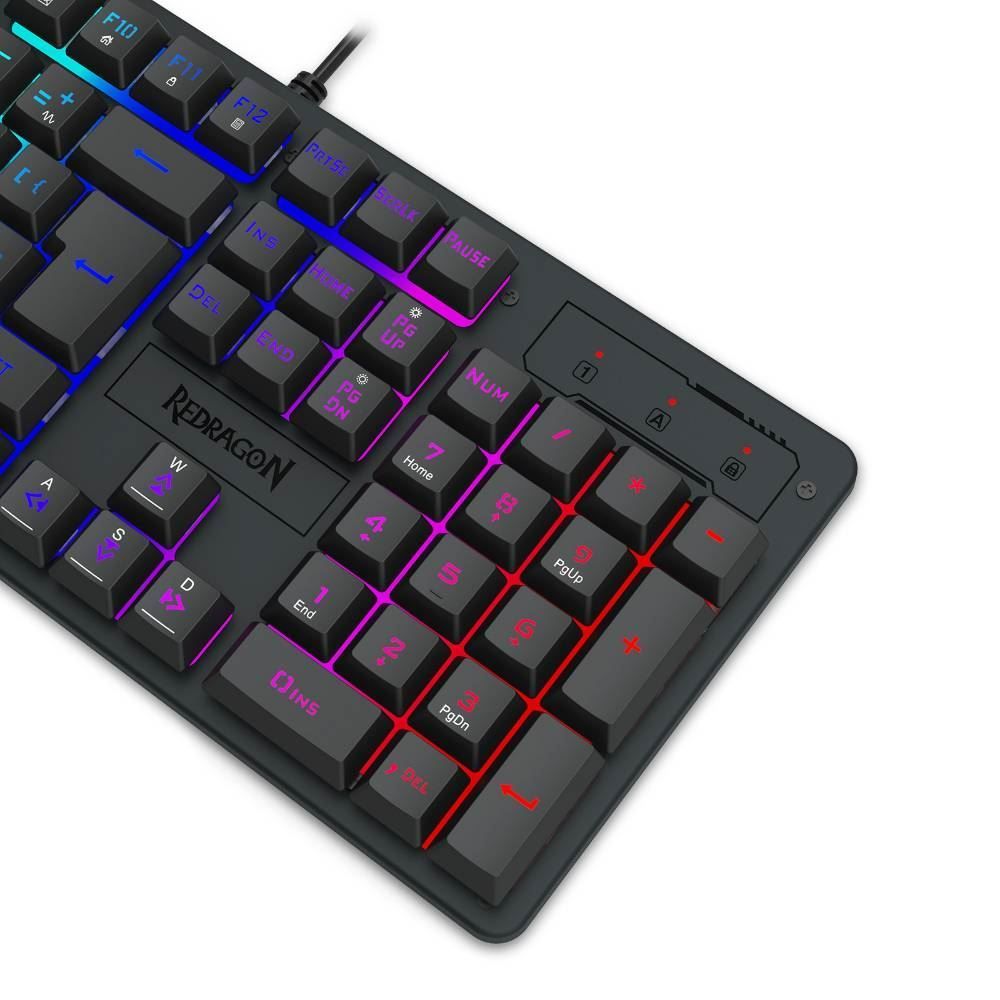 Teclado Gamer Redragon Netherbane Membrana - Preto