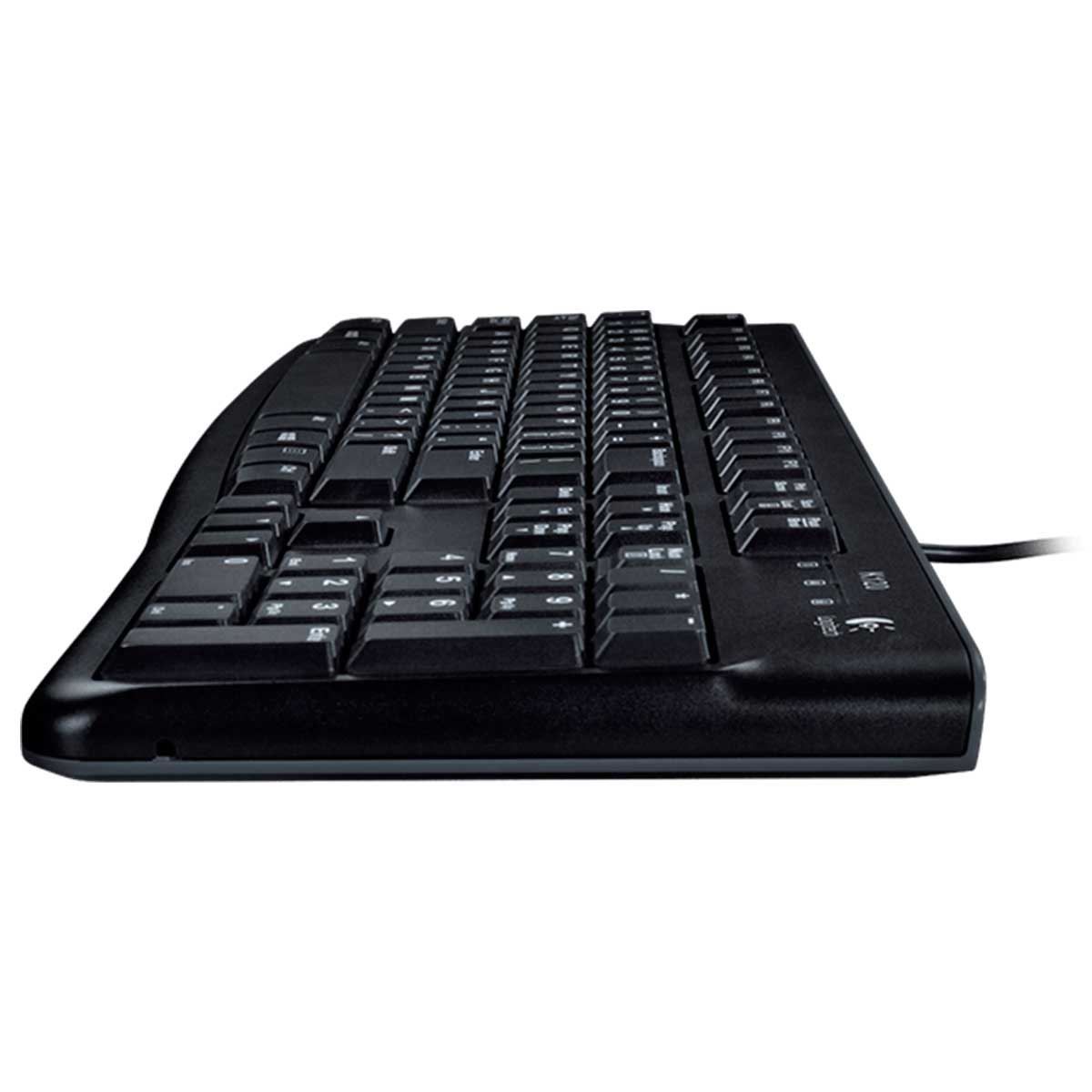 Teclado K120 Com Fio e Teclado Numérico Preto Logitech - Preto