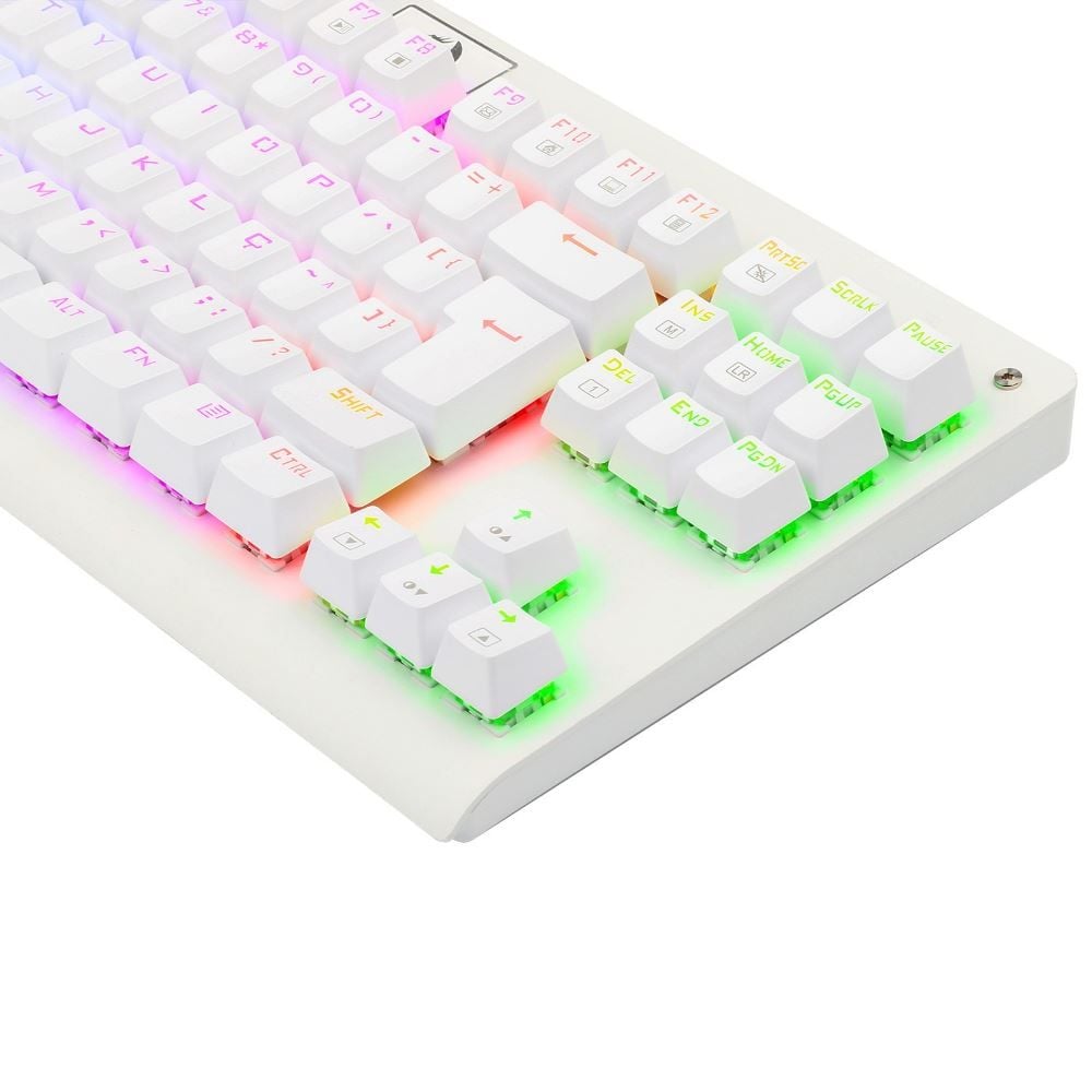 Teclado Mecânico Redragon Dark Avenger Lunar White Rgb Switch Azul