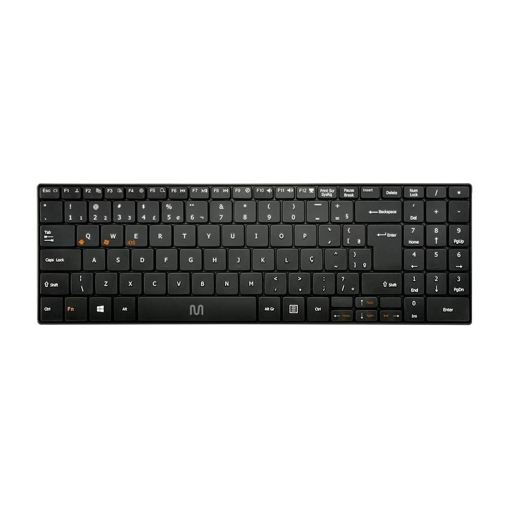 Teclado Slim Sem Fio Bluetooth Multi Ts300 - Preto