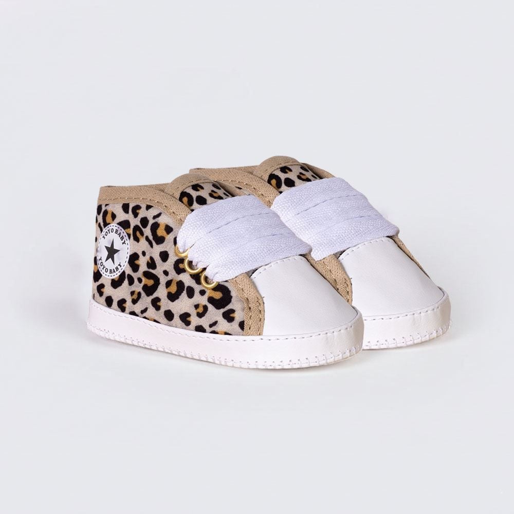 Tênis Bebê Menina Animal Print 0 a 8 Meses Yoyo Baby