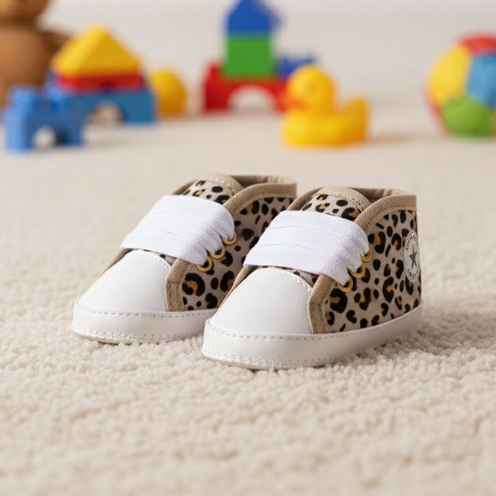 Tênis Bebê Menina Animal Print 0 a 8 Meses Yoyo Baby