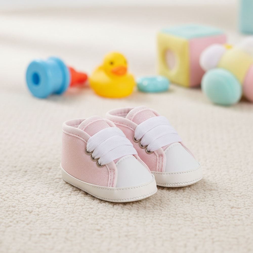 Tênis Bebê Menina Com Glitter 0 a 8 Meses Yoyo Baby