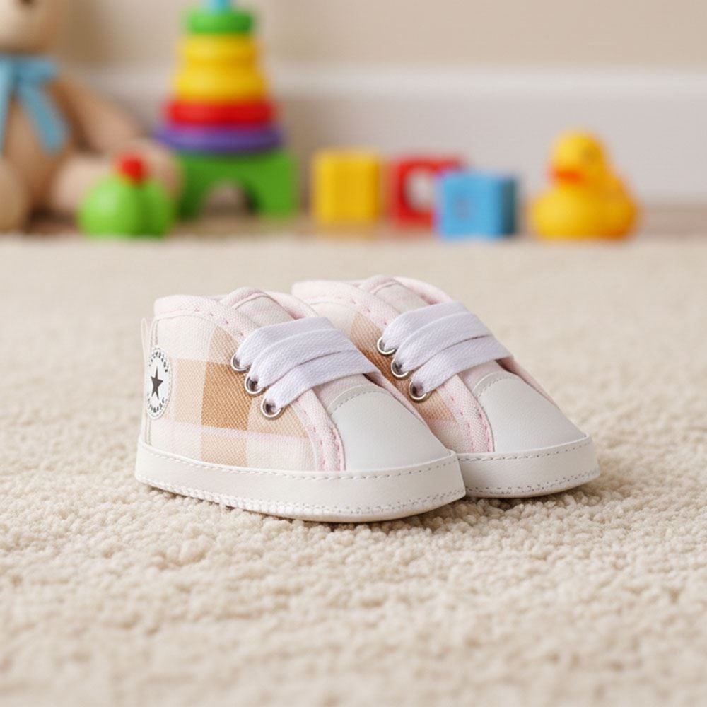 Tênis Bebê Menina Xadrez 0 a 8 Meses Yoyo Baby