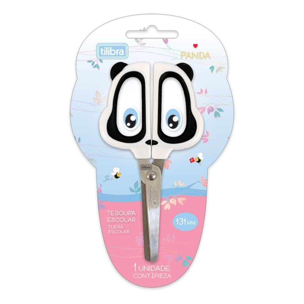 Tesoura Escolar Panda 13 cm Tilibra - 798967