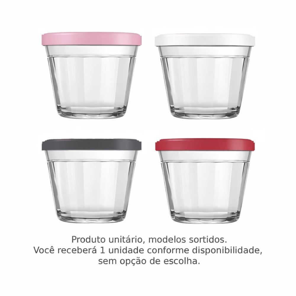 Tigela Americano com Tampa Nadir 350Ml - Cores Sortidas