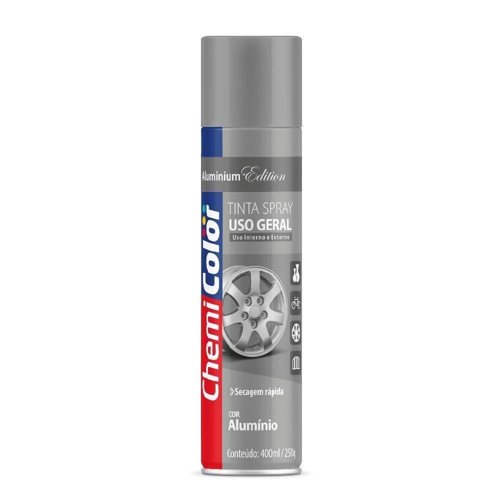 Tinta em Spray Alumínio 400Ml Chemicolor - 068.0088