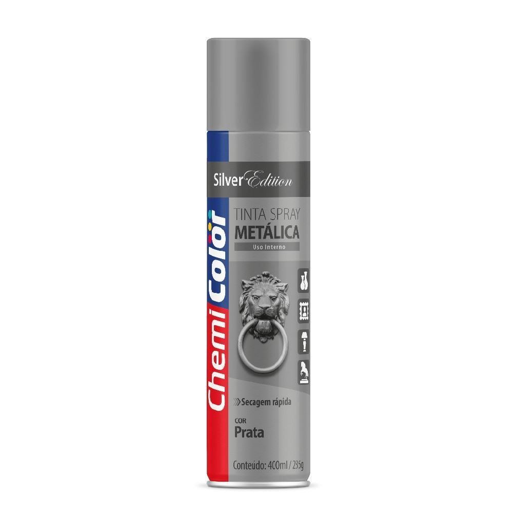 Tinta Metálica Prata 400Ml Chemicolor - 068.0185