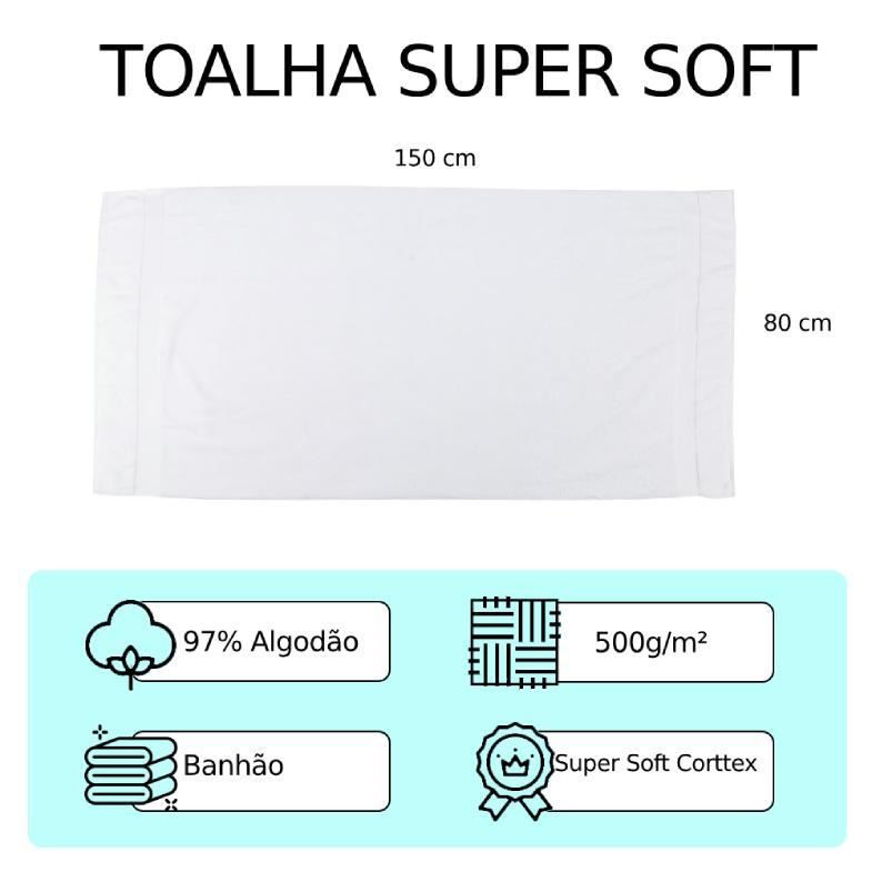 Toalha Banhão Soft Zero Twist Corttex - Branco