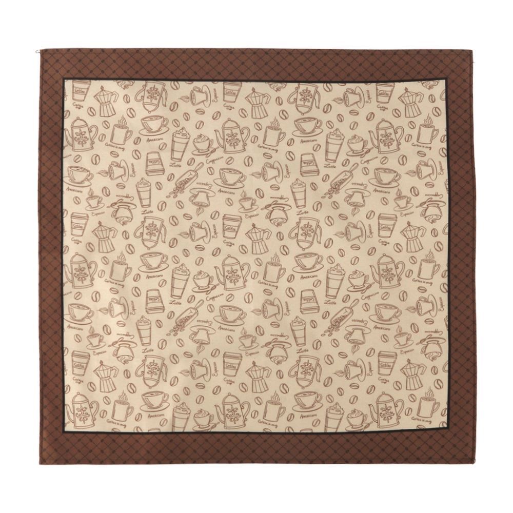 Toalha Centro de Mesa 78X78 cm Clean Döhler - Desenho Café