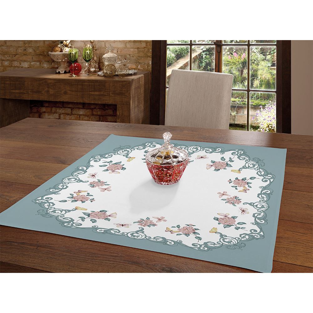 Toalha Centro De Mesa Clean Döhler - Borboletas