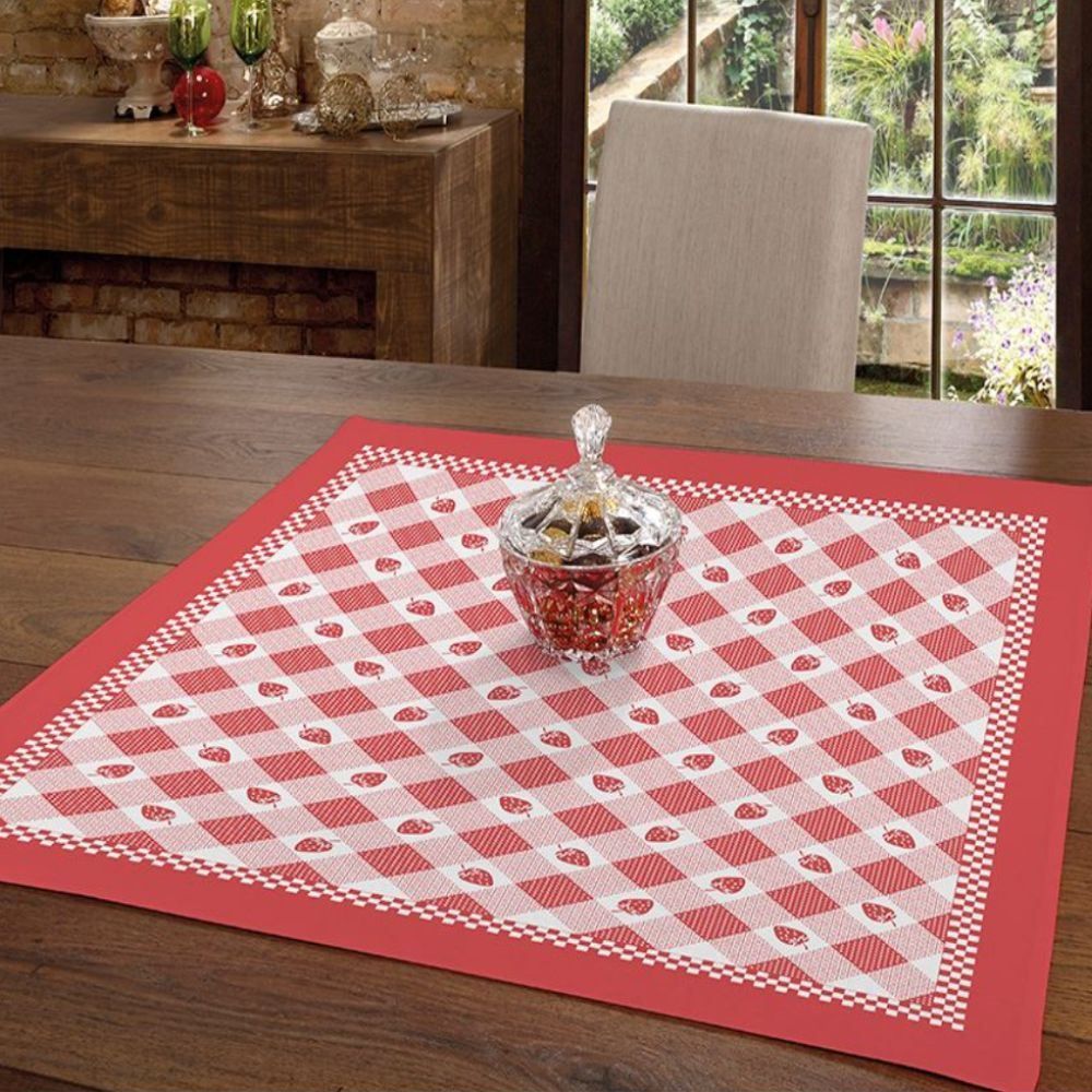 Toalha Centro De Mesa 78X78 Cm Clean Döhler - Strawberry