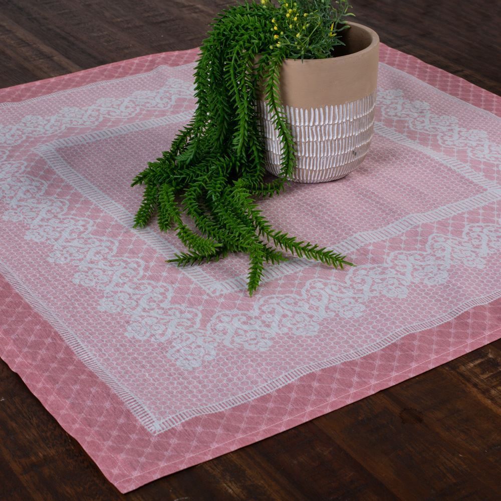 Toalha Centro De Mesa Lepper - Rendada Rosa
