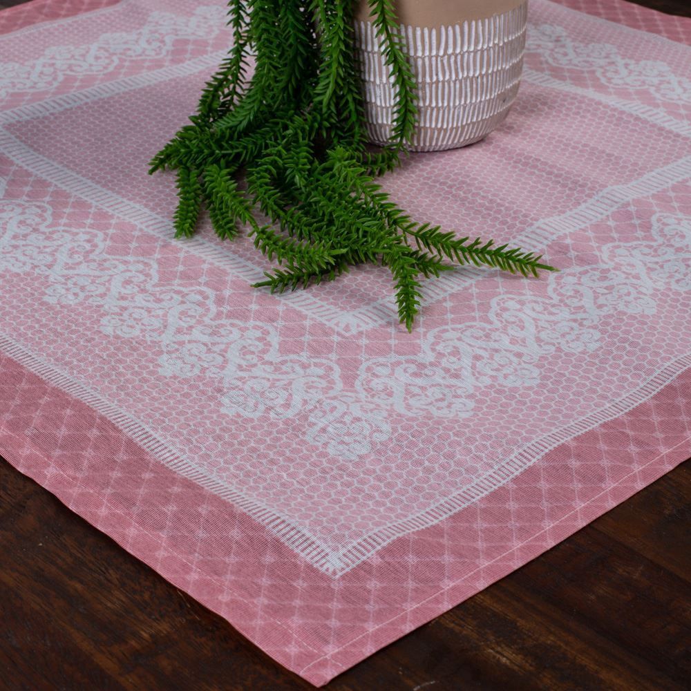 Toalha Centro De Mesa Lepper - Rendada Rosa