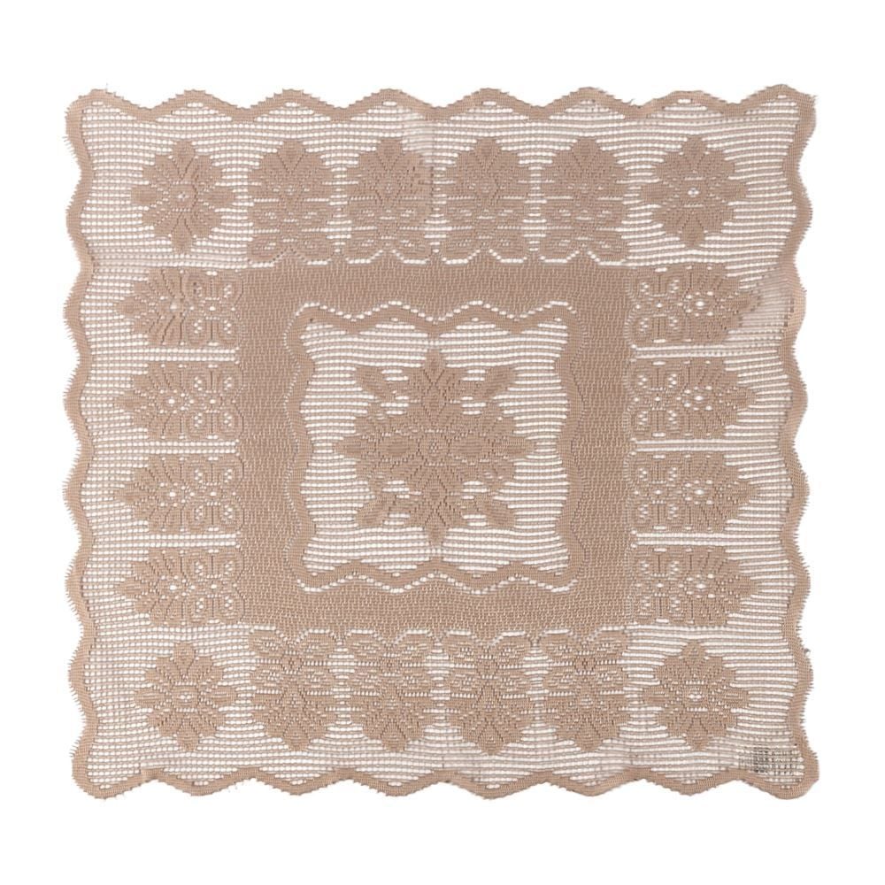 Toalha Centro de Mesa Quadrada 75Cm X 75Cm Arabesco Havan - Bege