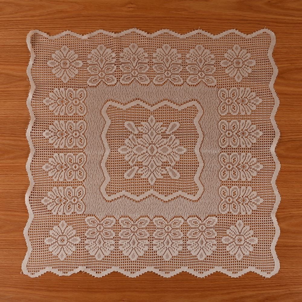 Toalha Centro de Mesa Quadrada 75Cm X 75Cm Arabesco Havan - Bege