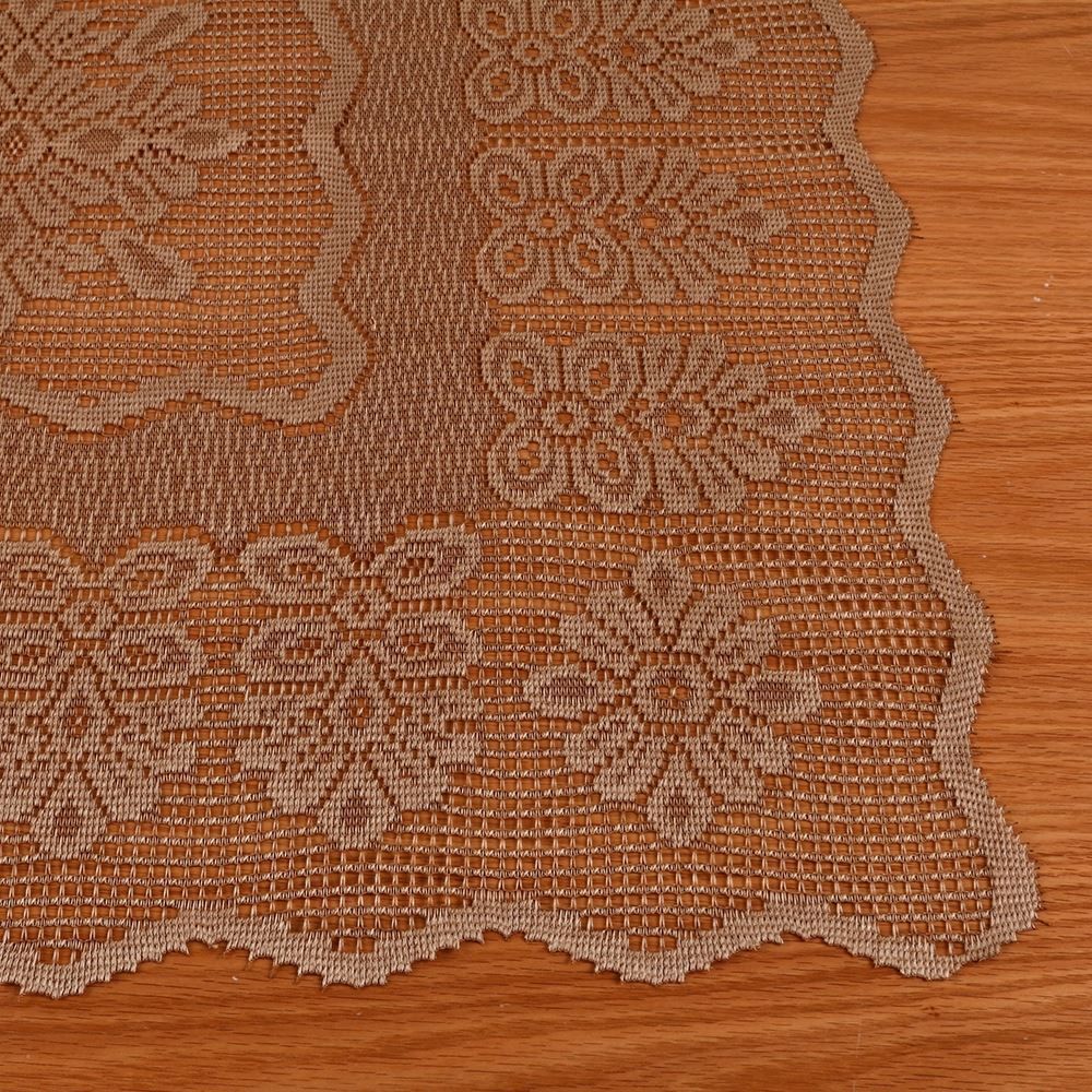 Toalha Centro de Mesa Quadrada 75Cm X 75Cm Arabesco Havan - Taupe