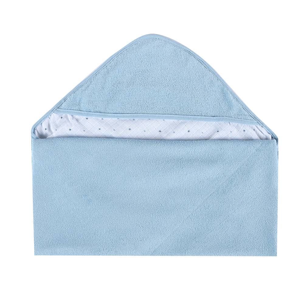 Toalha Com Capuz De Canto Plush Havan Baby - Dino Azul