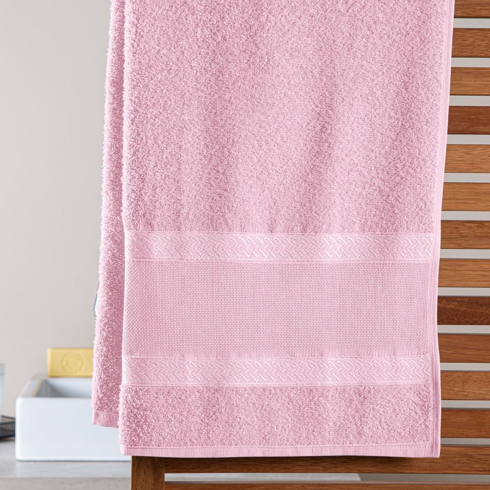 Toalha De Banho 100% Algodão Creative Havan Casa 1 Pç - Rosa 