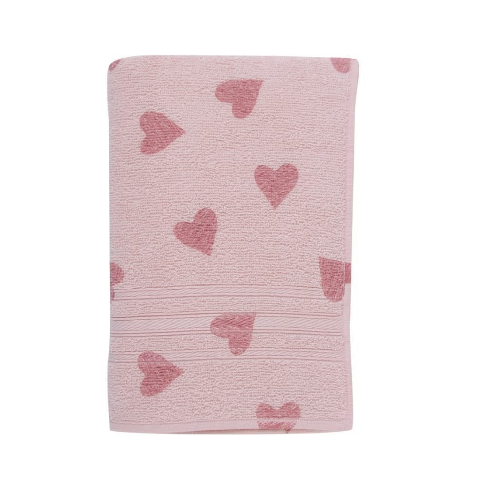 Toalha De Banho 100% Algodão Vienna Havan Casa - rosa Coração