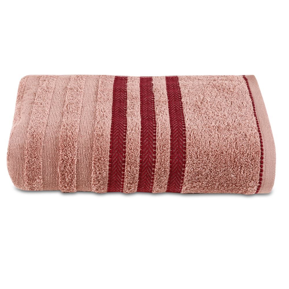 Toalha De Banho 96% Algodão Jacquard Asti Corttex - Rosa