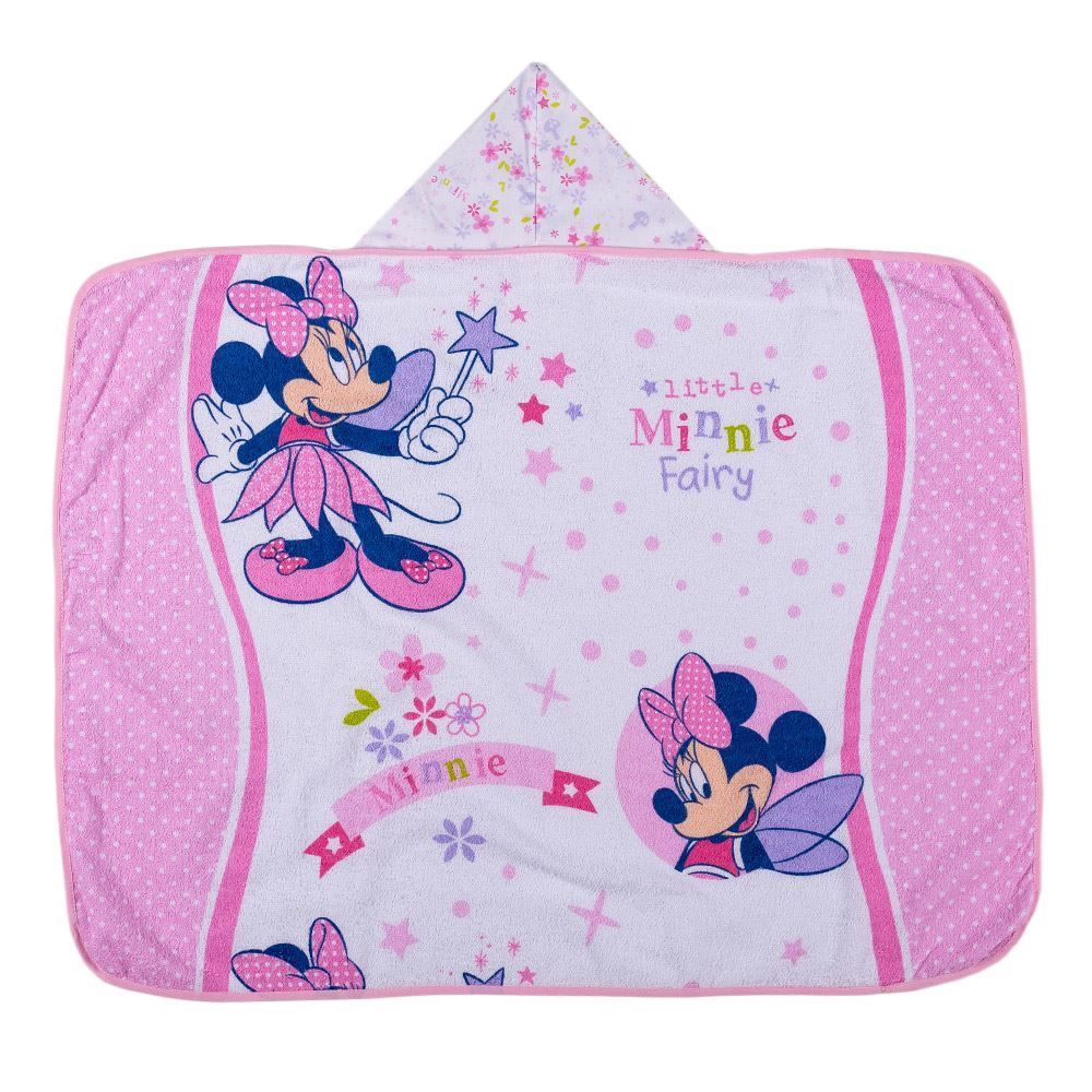 Toalha De Banho Bebê 70X90cm Com Forro Em Fralda Disney - Minnie