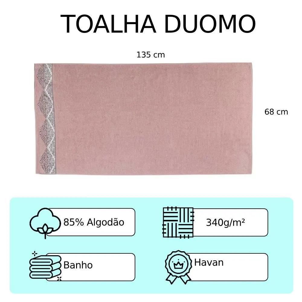Toalha Banho Duomo Havan Casa - Malva Doce