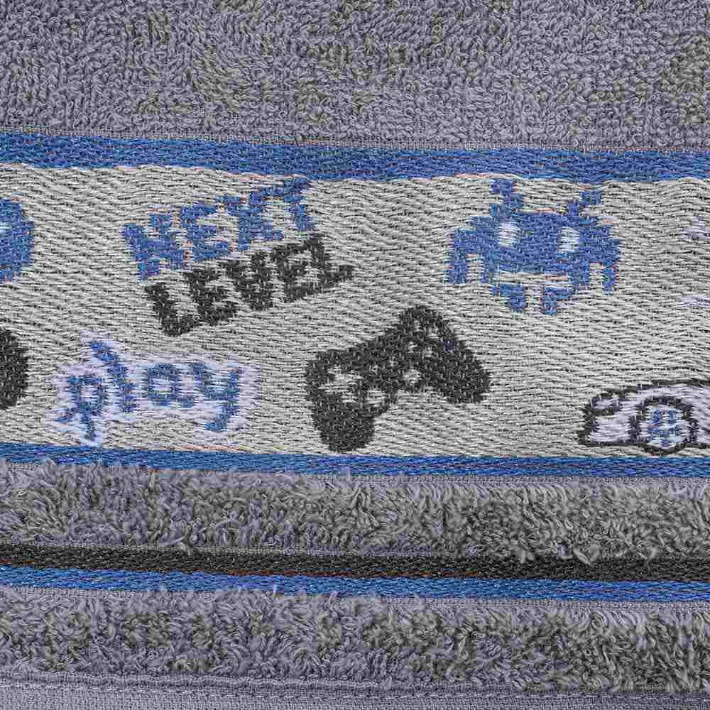 Toalha De Banho Infantil Kids - Games Cinza