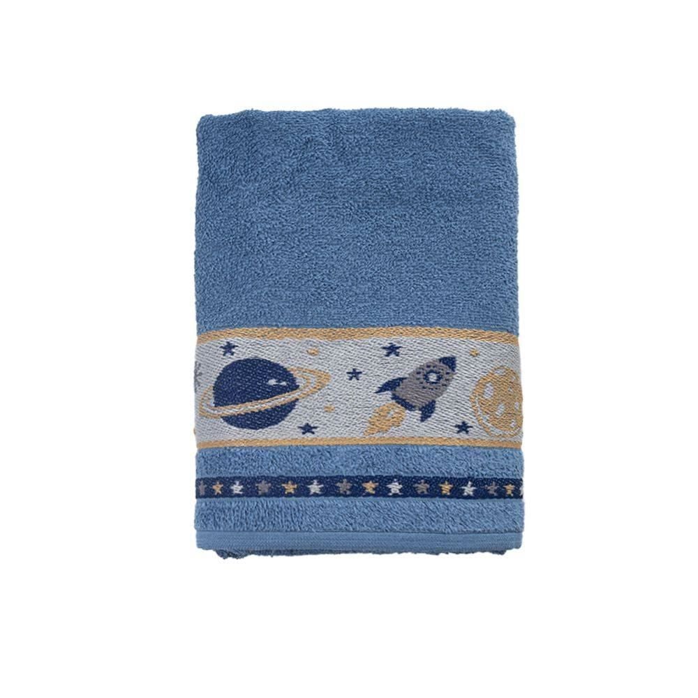 Toalha De Banho Infantil Kids - Galáxia Azul Veleiro
