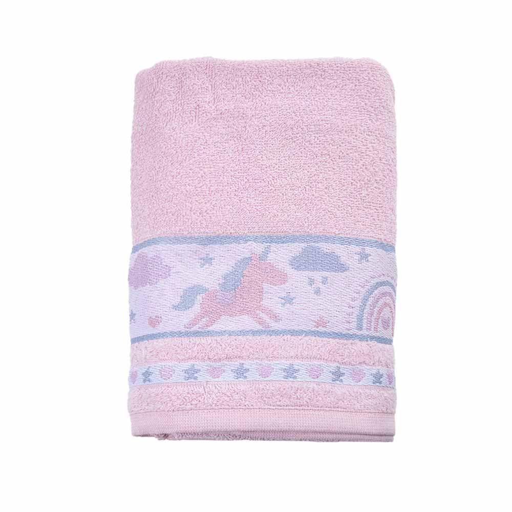 Toalha de Banho Infantil Kids - Unicórnio Rosa