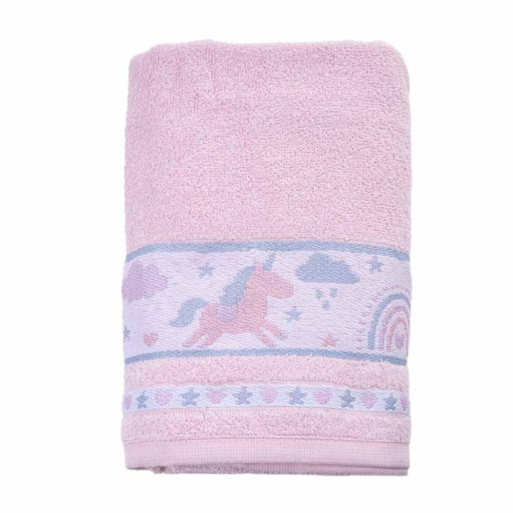 Toalha de Banho Infantil Kids - Unicórnio Rosa