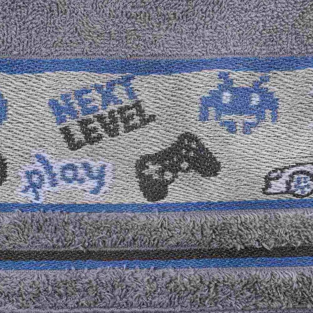 Toalha de Banho Infantil Kids - Games Cinza