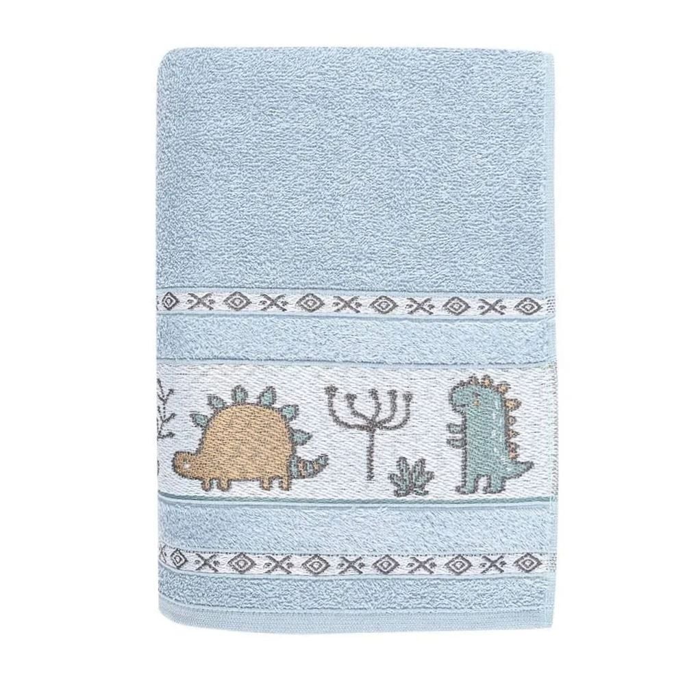 Toalha de Banho Infantil Kids - Dino Azul Nevoa