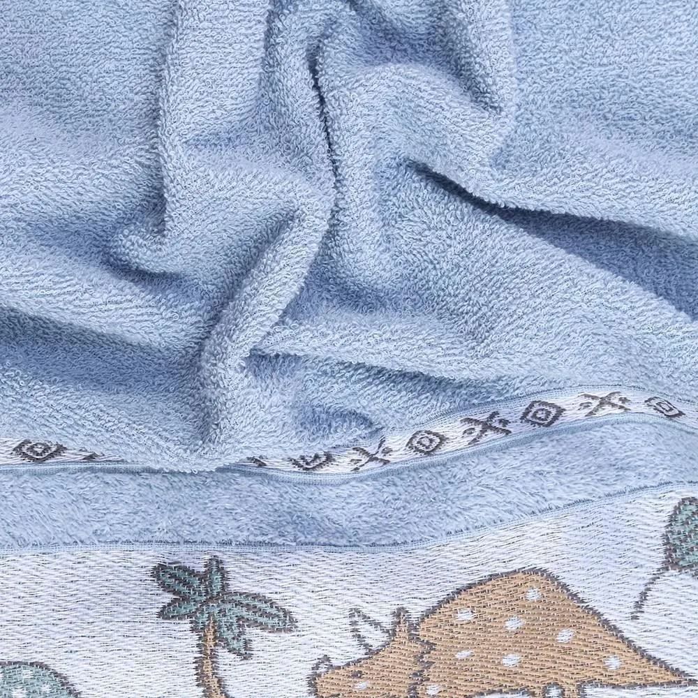 Toalha de Banho Infantil Kids - Dino Azul Nevoa