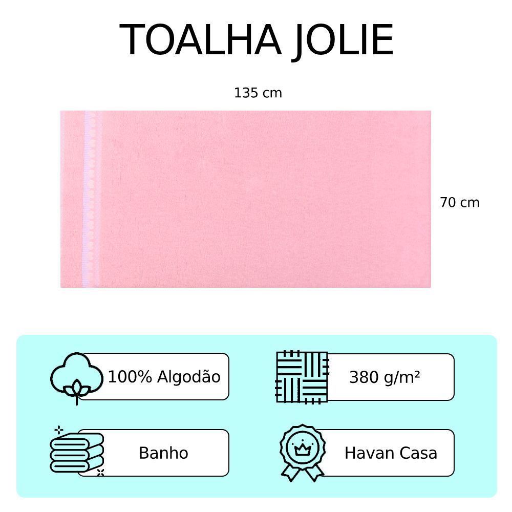 Toalha De Banho Jolie 100% Algodão Havan Casa - Rosa Candy