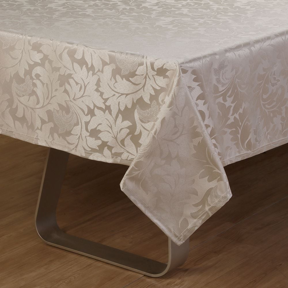 Toalha de Mesa 1,35 X 1,35 m Elegance Havan Casa - Folhas Bege