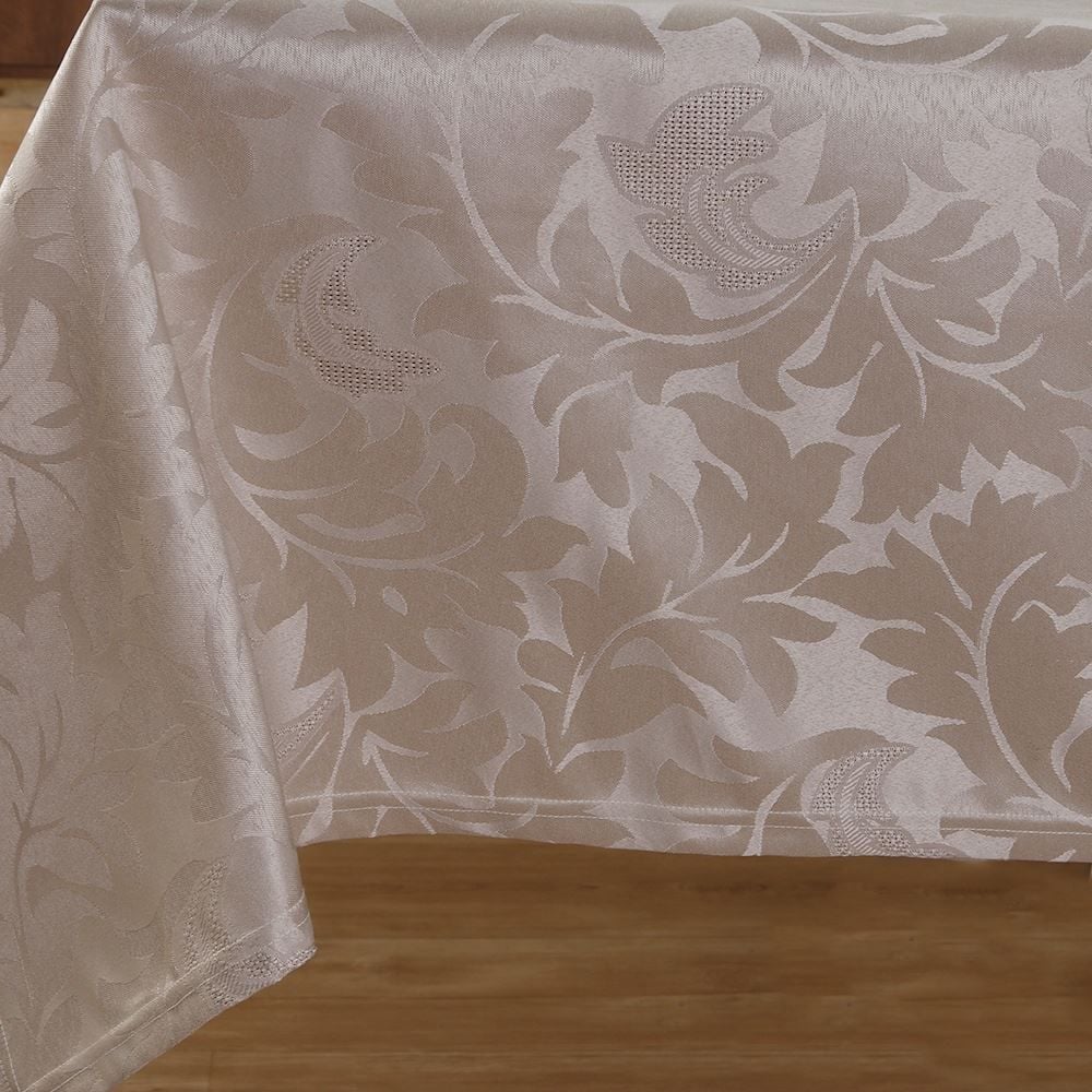 Toalha de Mesa 1,35 X 1,35 m Elegance Havan Casa - Folhas Bege