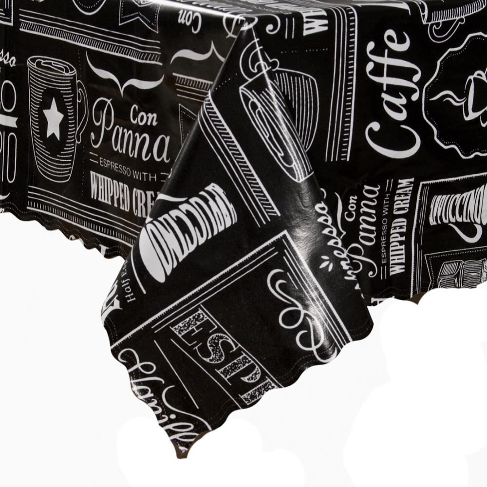 Toalha De Mesa 1,38X3,00 M Térmica Até 80° Salehtex - Café Expresso Preto