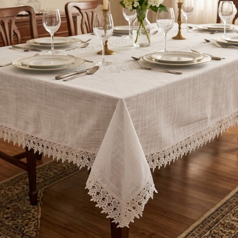 Toalha de Mesa 1,60X2,50 m Renda Guipir Havan Casa - Veneza