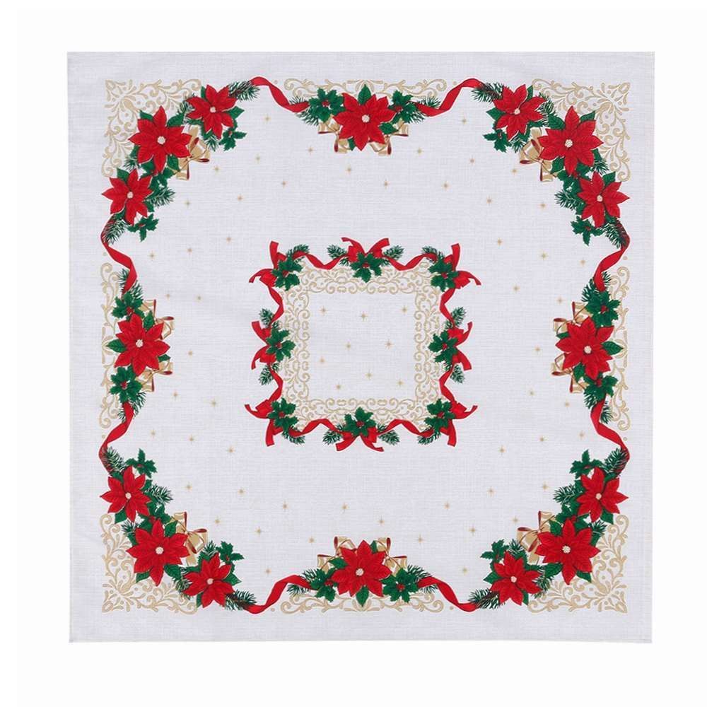 Toalha De Mesa 78X78 Cm Natal Dohler - Bege