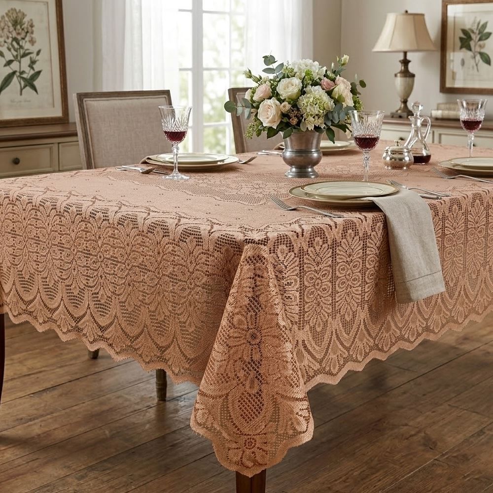 Toalha de Mesa Arabesco 1,60M X 1,60M Havan Casa - Taupe
