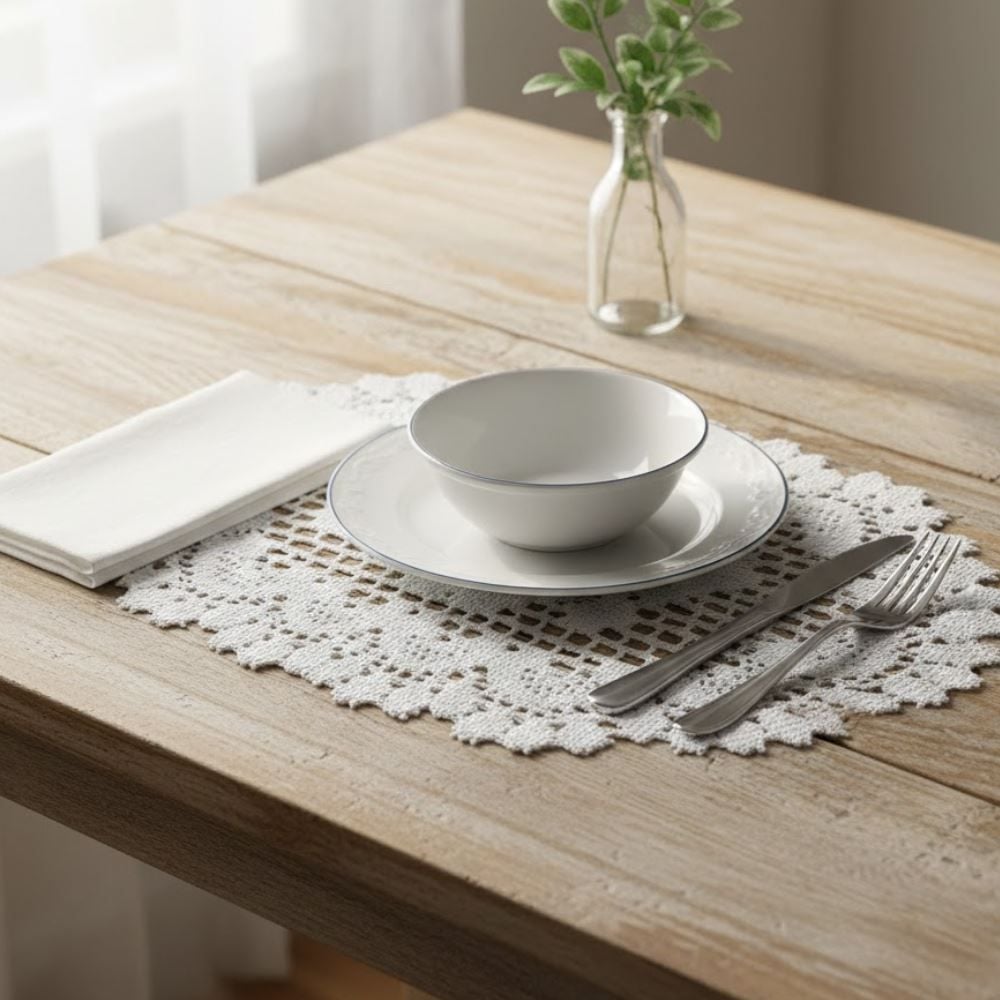 Toalha de Mesa Decorativa Gardênia Havan Casa - Branco