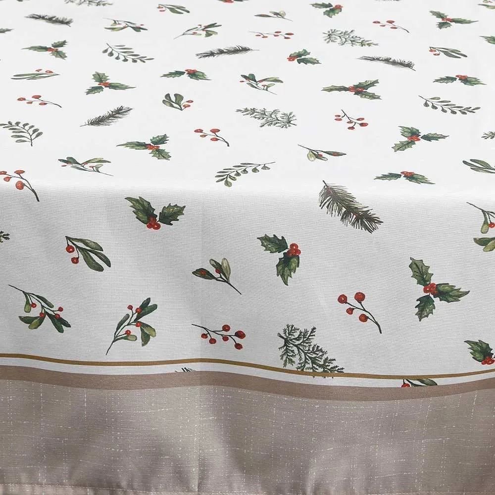 Toalha de Mesa Natal 1,40 X 1,40M Dohler - Azevinhos