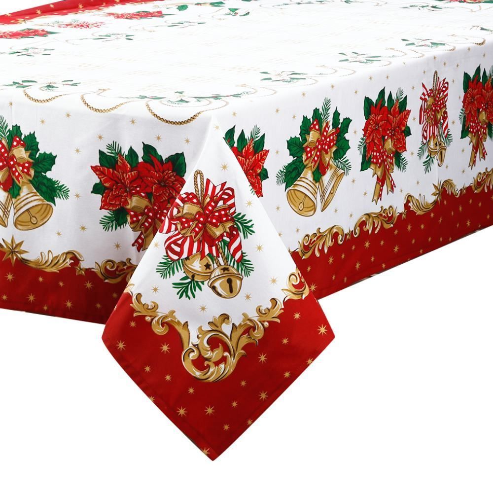 Toalha de Mesa Natal 1,40X2,10 m Döhler - Sinos Dourados